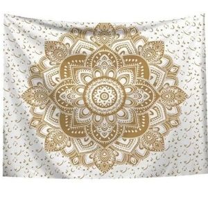 Gold Mandala Wall Tapestry